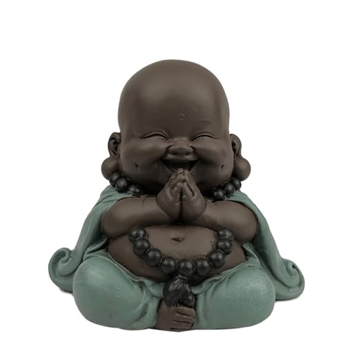 Statue Lachender Buddha Glücksbringer - Zen und Feng Shui Dekoration - um eine entspannende und spirituelle Atmosphäre zu schaffen - Breite: 9cm - Farbe: Grün und Braun - Zen'Light Statue Lachender Buddha Glücksbringer - Zen und Feng Shui Dekoration - um eine entspannende und spirituelle Atmosphäre zu schaffen - Breite: 9cm - Farbe: Grün und Braun - Zen'Light von Zen Light