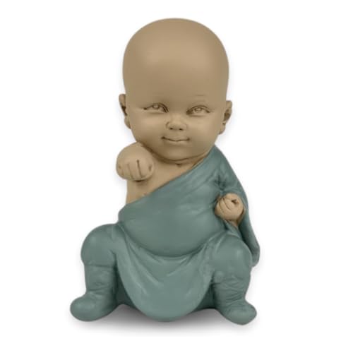 Statue Buddha Bonze Position Iconic - GongFu 3 - Baby Buddha Symbolic - Zen und Relaxing Stimmung - Feng Shui Dekoration - H 13 cm - Zen'Light von Zen Light