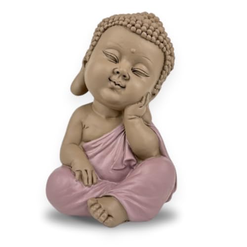 Zen'Light Statue Buddha in Reflexion - Baby Buddha Iconic -Friedliche und heitere Stimmung - Zen Dekoration - Einzigartige Geschenkidee Jede Gelegenheit - H 12,5 cm von Zen Light