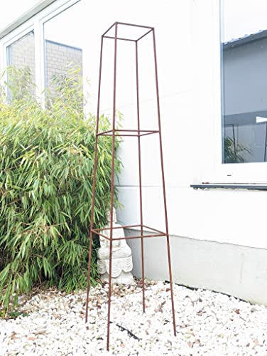 Edelrost Garten Rankhilfe Rankgitter Blumenständer Pflanzenständer Metall H150cm von Zen Man