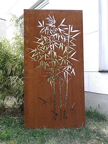 Edelrost Garten Sichtschutz aus Metall Rost Gartenzaun (Gartendeko Edelrost) Sichtschutzwand H150*75cm 031915-2 von Zen Man