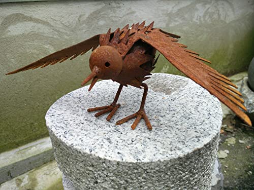 Zen Man Edelrost Garten Vogel Gartendeko Rost Vogel Garten Vogel Rost aus Metall Handarbeit 27 * 20 * 10.5cm 031450 von Zen Man