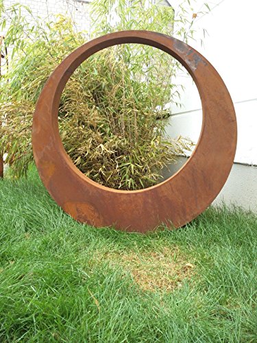 Zen Man Edelrost Gartenstecker Rost Gartenskulptur (aus Metall) Garten Figure Glück Symbol Gartendeko H95*95 * 5 cm 031510 von Zen Man