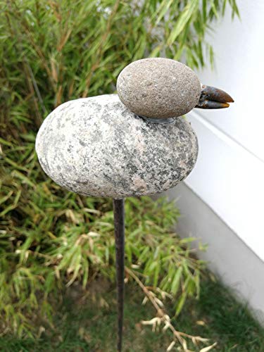 Zen Man Edelrost Gartenstecker Rost Gartenskulptur aus Stein Garten Figure Handarbeit H120*16 * 8cm 029415 von Zen Man