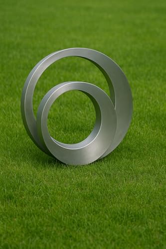 Zen Man 2St. Stainless Steel Gartenstecker Gartenskulptur Auge Gartenfigure Edelstahl Gartendeko 75 * 5,55 * 5cm Handarbeit 031510-1S,-2S von Zen Man