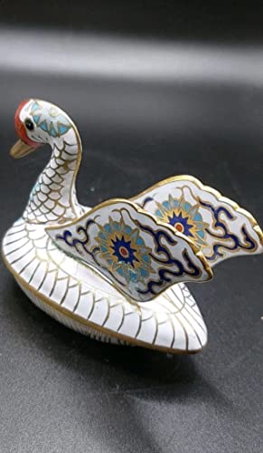 Zen Man Cloisonne Ente Gans Vogel Figur Schwan China 7x6x4cm A#-11-2 von Zen Man