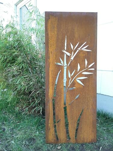 Zen Man Edelrost,Gartendeko,Metall,Rost,Sichtschutz Wand Sichtschutzwand Gartenzubehör 031344 B35 H125cm von Zen Man