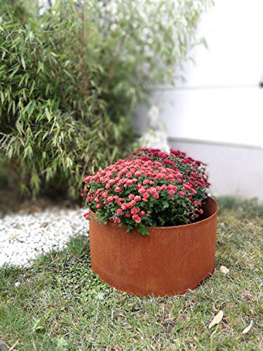 Zen Man Edelrost Blumentopf Rost Pflanzschale Gartenschale Übertopf Gartendeko Handarbeit 1mm 30 * 30 * 15cm030788-1 von Zen Man