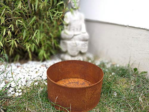 Zen Man Edelrost Blumentopf Rost Pflanzschale Gartenschale Übertopf Gartendeko Handarbeit 1mm030789-1 20 * 20 * 10 cm von Zen Man