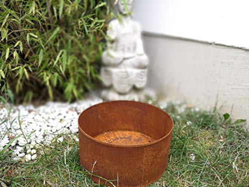 Zen Man Edelrost Blumentopf Rost Pflanzschale Gartenschale Übertopf Gartendeko Handarbeit 1mm030789-1 20 * 20 * 10 cm von Zen Man