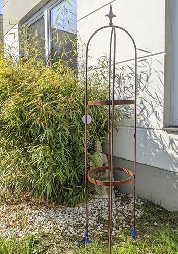 Zen Man Edelrost Garten Rosenbogen Rost aus Metall Gartendeko Garten Rankhilfe Spalier Rost Rosenranke Handarbeit 25 * 25 * 130cm 031794-4 von Zen Man