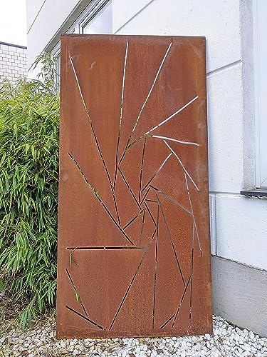 Zen Man Edelrost Garten Sichtschutz Wand Rost Sichtschutz aus Stahlblech Rost Gartenzubehör L75*H180cm 1mm 032158-4 von Zen Man