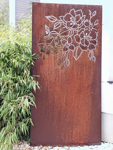 Zen Man Edelrost Garten Sichtschutzwand aus Eisen 1mm rost, dekorative Gartenwand aus Metall, groß 032160, B50 H125cm Zen Man Edelrost Garten Sichtschutzwand aus Eisen 1mm rost, dekorative Gartenwand aus Metall, groß 032160, B50 H125cm von Zen Man