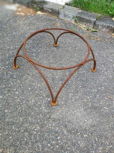 Edelrost Garten Staender Metall Rost d=30cm H15cm Fuer Feuerschale Pflanzschale Handarbeit von Zen Man