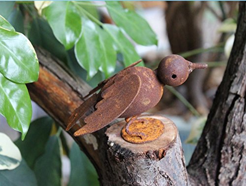 Zen Man Edelrost GartenVogel Rost Gartendeko Gartenstecker 12.5 * 6.5 * 6cm 031792 von Zen Man