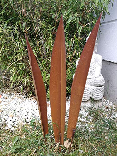 Zen Man Edelrost Gartenstecker Rost Garten Beetstecker Gartenfigure Sculpture Rost 031570-2 H60 54 48 cm Inset Handarbeit von Zen Man
