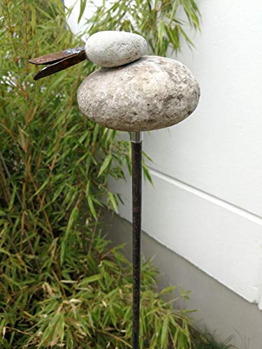 Zen Man Edelrost Gartenstecker Rost Gartenskulptur aus Stein Garten Figure Handarbeit H120*16 * 8cm 029416 von Zen Man