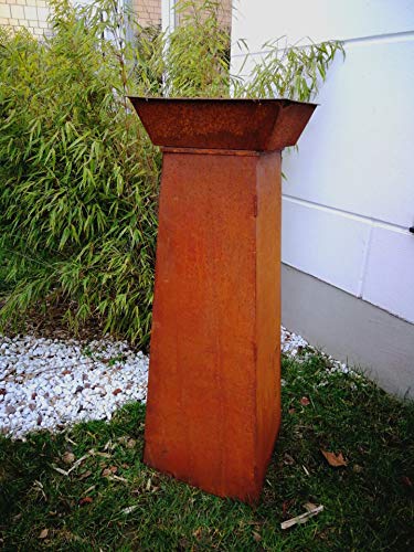 Zen Man Garten Edelrost Feuerschale Pflanzschale rost 40cm1mm mit Ständer Klappbar Konus H100*26 * 40cm 1.2mm 101635 von Zen Man