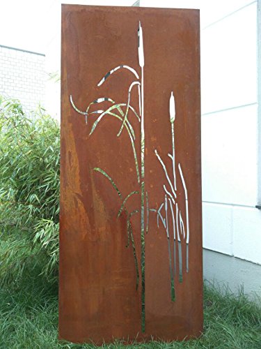 Zen Man Garten Sichtschutz aus Metall Rost Gartenzaun Gartendeko edelrost Sichtschutzwand 031477-3 150 * 75 * 2cm von Zen Man