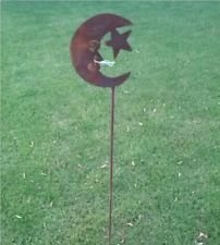 Zen Man Gartendeko,Edelrost Mond,Gartenstecker aus Metall H120cm Deko Eisen Garten von Zen Man