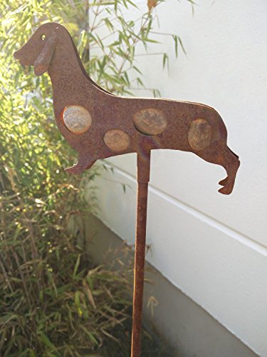 Zen Man Garteninspiration Gartenhund Gartenstecker aus Naturrost von Zen Man