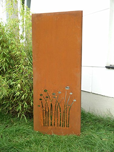 Zen Man Garteninspiration Sichtschutz aus Naturrost 1mm Handarbeit,B50H125cm, 031662-2 von Zen Man