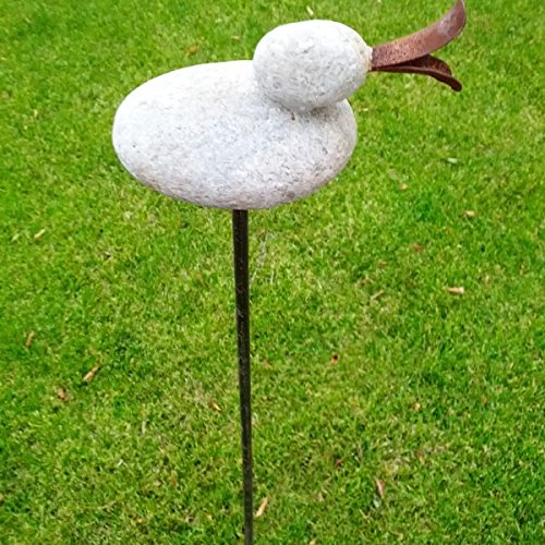 Zen Man Gartenstecker mit Stein, Gartendeko, 029414, Handarbeit H110cm von Zen Man