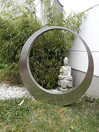 Zen Man Rostfreier Stahl GartenStecker Gartenfigure Garten Skulptur Stainless Steel Handarbeit 031510-2S 55 * 55 * 5cm von Zen Man