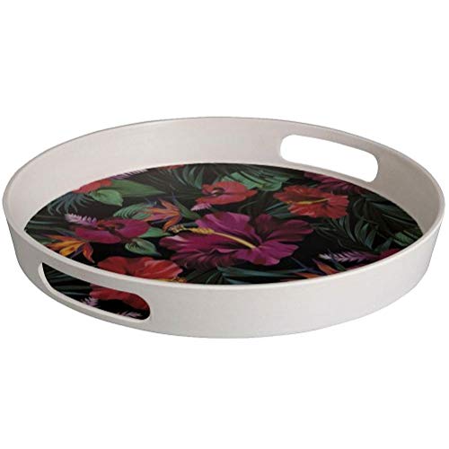 DIENBLAD ROND TROPICAL BAMBOE GROEN/ROOD/FUCHSIA DIENBLAD ROND TROPICAL BAMBOE GROEN/ROOD/FUCHSIA von Zen et Ethnique