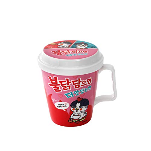 FQQF ZEN Buldak Hot Chicken Flavor(Samyang) Noodle Bowls Set w/cover (Small(pink)) von Zen