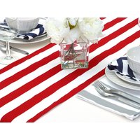 1" Breiter Streifen Print Baumwolle Tischläufer Home Dekor/Hochzeit Partys Events Geburtstag Vitrinentisch Kommode Kaffee & Beistelltisch von ZenCreativeDesigns