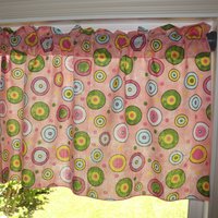 Bunte Lustige Kreise Baumwolle Fenster Valance Vorhang Top/Fensterbehandlung Küche Schlafzimmer Klassenzimmer Diner Rv Home Window Deco von ZenCreativeDesigns