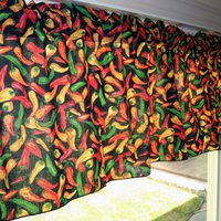 Chili Peppers Allover Baumwolle Fenster Valance Vorhang Top/Fensterbehandlung Küche Schlafzimmer Klassenzimmer Diner Rv Home Window Deco von ZenCreativeDesigns