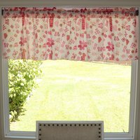 Gesteppte Blumenherzen & Schmetterlinge Baumwolle Fenster Valance/Fensterbehandlung Küche Schlafzimmer Klassenzimmer Diner Rv Home Window Deco von ZenCreativeDesigns