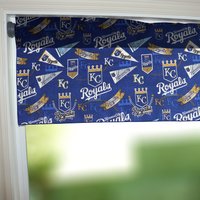 Kansas City Royals Baseball Sport Team Baumwolle Fenster Volant Oder Vorhang 58 "Breit/Schlafzimmer Klassenzimmer Diner Rv Fensterdekoration von ZenCreativeDesigns