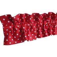 Kleine Polka Dots Baumwolle Vorhang Hülle Topper Mit Anpassbaren Optionen Für Küche Oder Schlafzimmer Fenster von ZenCreativeDesigns