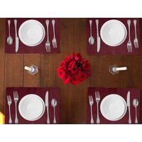 Kunstleder Massiv Massiv Platzsets Home Holiday Table Dekor 13" X 19" | 4Er Pack von ZenCreativeDesigns