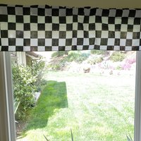 Racecar Schachbrett Baumwolle Fenster Valance Vorhang Top/Fensterbehandlung Küche Schlafzimmer Klassenzimmer Diner Rv Home Window Deco von ZenCreativeDesigns