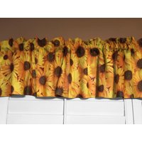 Sonnenblumen Baumwolle Fenster Valance Vorhang Top/Fensterbehandlung Küche Schlafzimmer Klassenzimmer Diner Rv Home Window Deco von ZenCreativeDesigns