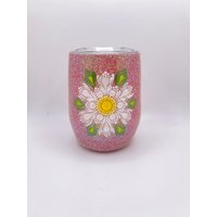 Dot Mandala Weinbecher, Glitzer Epoxidharz Becher, Weinbecher von ZenDotDesigns