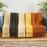 Quaste Decke Leichte Diamantgewebe, Boho Decor von ZenNesting