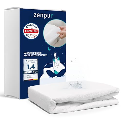 ZenPur Wasserdichter Matratzenschoner 140x200 cm - Waschbar - wasserdichte Matratzenauflage, Matratzenschutz und Inkontinenzunterlage - 1 Stück von ZenPur