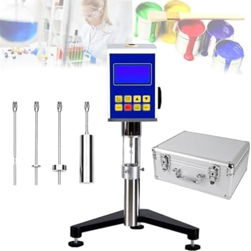 Digitales Rotationsviskosimeter,Labordisplay Viskosimeter Genauigkeit Fluidimeter Tester Messgerät Mit LED-LCD-Anzeige & Verstellbarem Hebeständer Für Alle Arten Von Flüssigkeiten,NDJ-9S von ZenSeFarin
