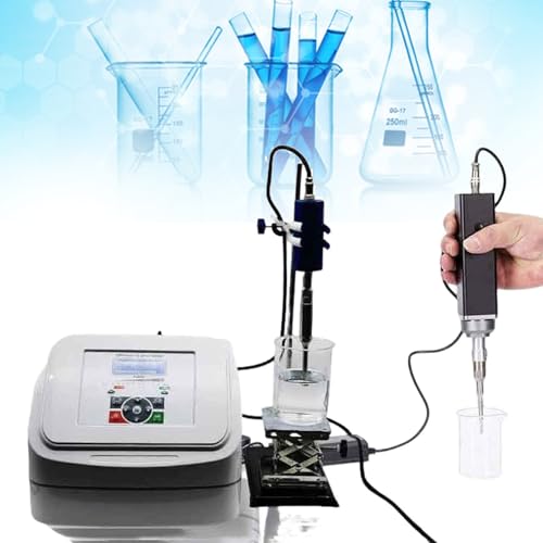 Hochgeschwindigkeits Dispergier Emulgator Labormischer Homogenisator Einstellbarer Homogenisator mit Digitalanzeige Peut Stocker Plusieurs Ensembles De Données Pour L’émul,10mmprobe von ZenSeFarin