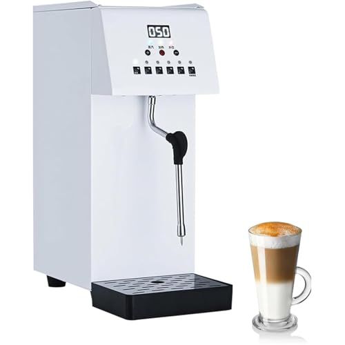 Kommerzieller Milchaufschäumer,6L Vollautomatische Dampfkochwasser-Aufschäummaschine,Dampf-Milchschaummaschine Mit Lcd-Display,Elektrischer Milchschaumbereiter Für Tee,Café,Dessert,Geschäft von ZenSeFarin