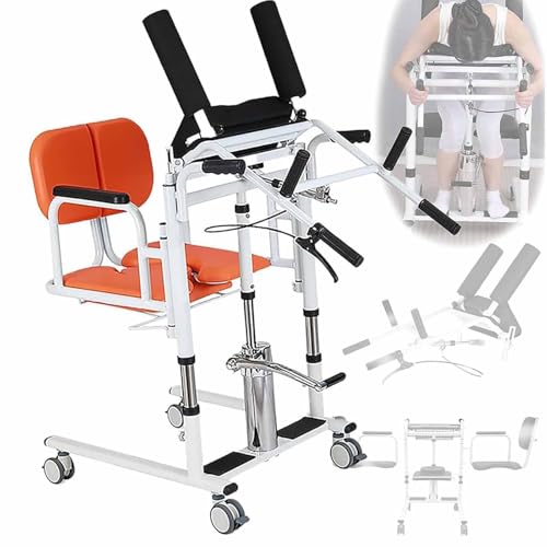 Patientenlifter Transferhilfe Für Senioren Patientenlift-Rollstuhl-Ständer-Chai-Assist-Maschine,Mit Rückenhebehilfe 360°-Feststellrädern,Einstellbare Sitzhöhe Von 41–65Cm Und 200Kg,Yellow Patientenlifter Transferhilfe Für Senioren Patientenlift-Rollstuhl-Ständer-Chai-Assist-Maschine,Mit Rückenhebehilfe 360°-Feststellrädern,Einstellbare Sitzhöhe Von 41–65Cm Und 200Kg,Yellow von ZenSeFarin