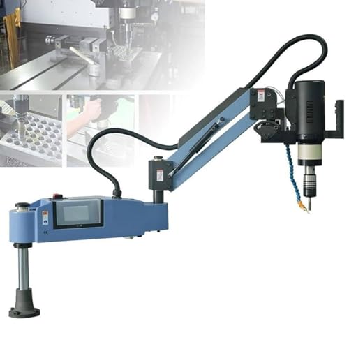 ZenSeFarin Auto-Blow Oiling M3-M16 Gewindebohrzangen, 1100 mm Arm, 360° Universal-Gewindeschneidmaschine, elektrischer Gewindebohrer, 0–375 U/min, mit 8 Standard-Spannzangen von ZenSeFarin