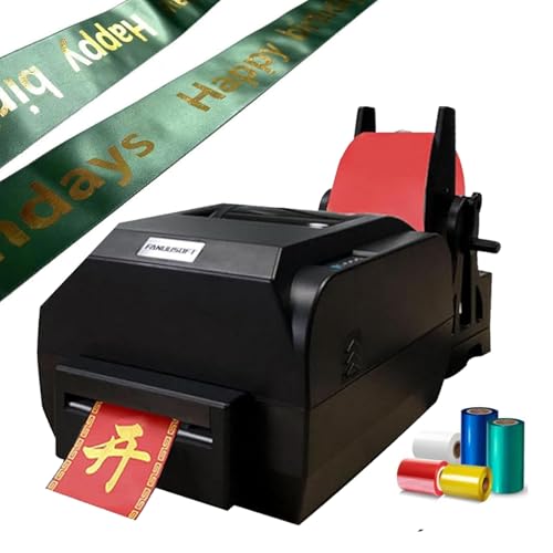ZenSeFarin Digitale Satinband-Druckmaschine, 150 Mm/S Druckgeschwindigkeit, Unterstützt 50+ Sprachen, Inklusive Bandhalter, Druckt Text/Muster/Logos, Ideal Zur Personalisierung,Singlerow von ZenSeFarin