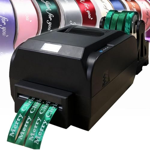 ZenSeFarin Digitale Satinband-Druckmaschine Mit Halter, DIY Druck Festival Dekorationsband,150 Mm/S,Drucktext,Muster Und Logos Für Hochzeiten,Partys Und Geburtstage,Unterstützt 50+ Sprachen,Fourrow von ZenSeFarin