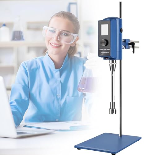 ZenSeFarin Digitaler Homogenisator mit hoher Schere,für Laborgebrauch,500 W Leistung mit 2000–28000 U/min,ideal zum Mischen von Pulver und Homogenisierung in Kosmetika,inklusive Ständer,28F ZenSeFarin Digitaler Homogenisator mit hoher Schere,für Laborgebrauch,500 W Leistung mit 2000–28000 U/min,ideal zum Mischen von Pulver und Homogenisierung in Kosmetika,inklusive Ständer,28F von ZenSeFarin